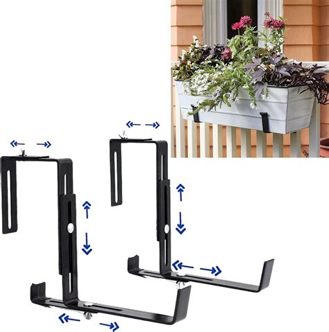 one piece metal flower box patio brackets|Metal Flower Box Bracket .